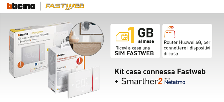 Bticino Termostato WiFi Intelligente Smarther2 with Netatmo XW8002 Incasso  Bianc 8005543650028