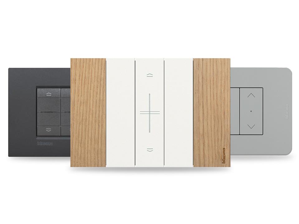 Placche Living Now, MatixGO e Livinglight con comandi smart per tapparelle