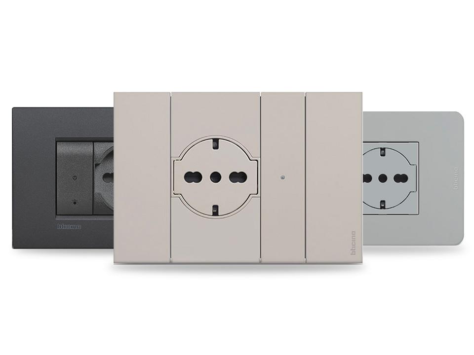 Placche Living Now, MatixGO e Livinglight con prese connesse
