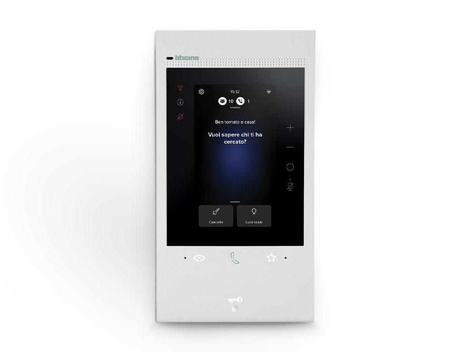 Videocitofono intelligente Classe 300EOS bianco, vista frontale