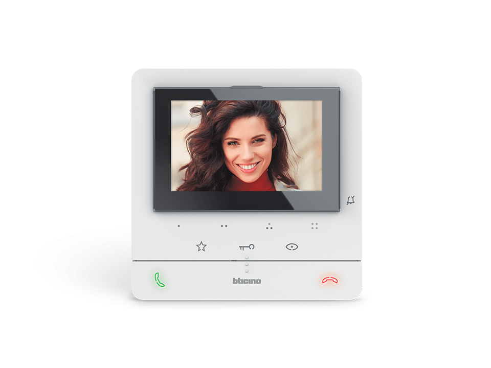 Videocitofono intelligente Classe 100X bianco, vista frontale