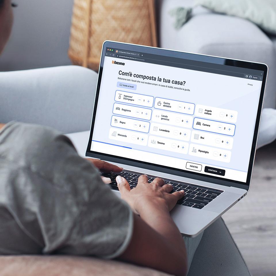 preventivatore online per la smart home bticino